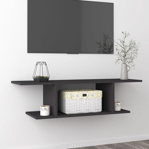 Væghængt tv-skab 103x30x26,5 cm grå