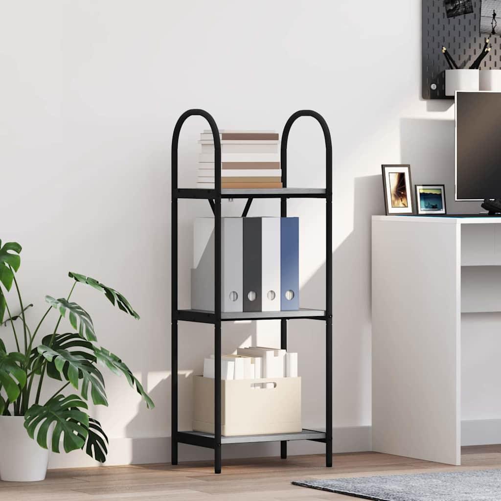 Bogreol Grå sonoma-eg 40 x 30 x 109 cm Konstrueret træ billede