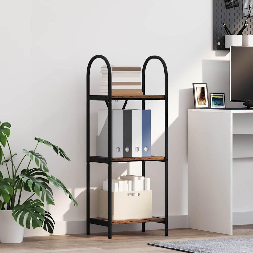 Bogreol Gammelt træ 40 x 30 x 109 cm Konstrueret træ billede