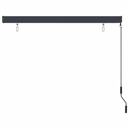 Udendørs rullegardin - hvid/orange stribet 180 × 250 cm i stof og aluminium