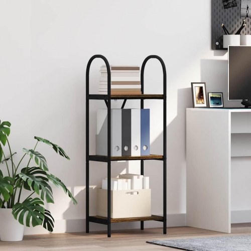 Bogreol Røget eg 40 x 30 x 109 cm Konstrueret træ
