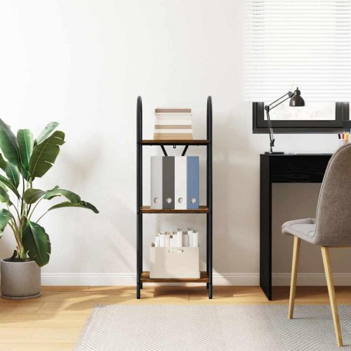 Bogreol Røget eg 40 x 30 x 109 cm Konstrueret træ