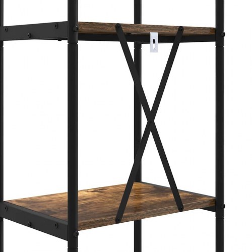 Bogreol Røget eg 40 x 30 x 109 cm Konstrueret træ