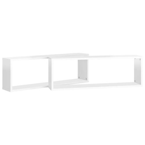 Væghylder 2 stk. 80x15x26,5 cm kubeform konstrueret træ