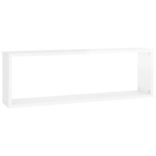 Væghylder 2 stk. 80x15x26,5 cm kubeform konstrueret træ