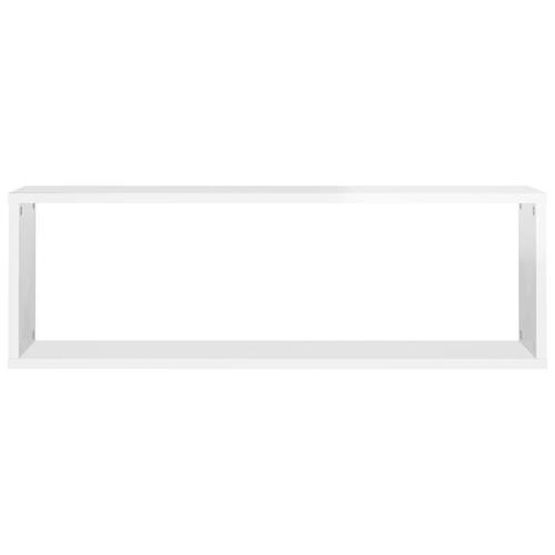 Væghylder 2 stk. 80x15x26,5 cm kubeform konstrueret træ