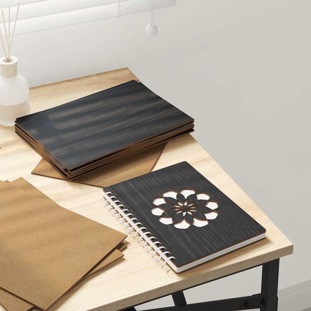 Dekor Panels 12 pcs Sort eg 15 x 21 x 0.27 cm Konstrueret træ