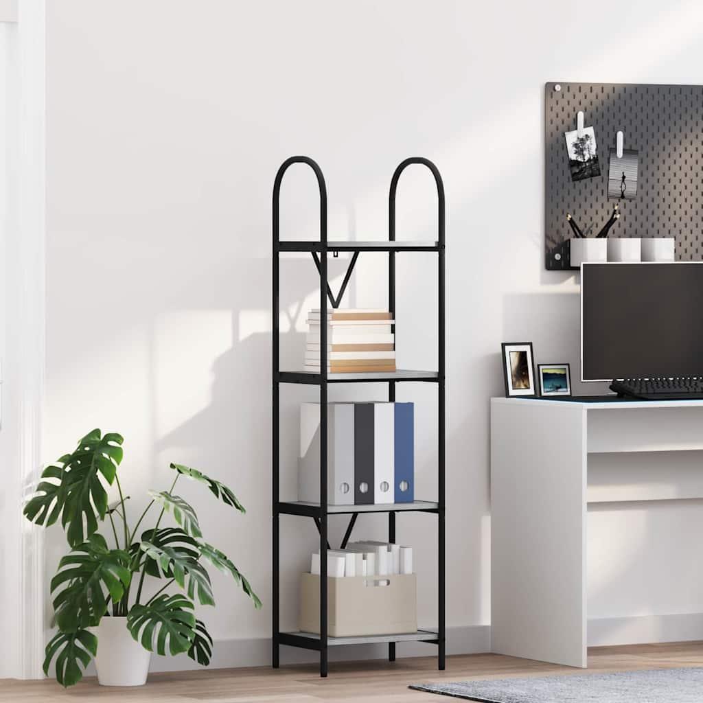 Bogreol Grå sonoma-eg 40 x 30 x 146 cm Konstrueret træ billede