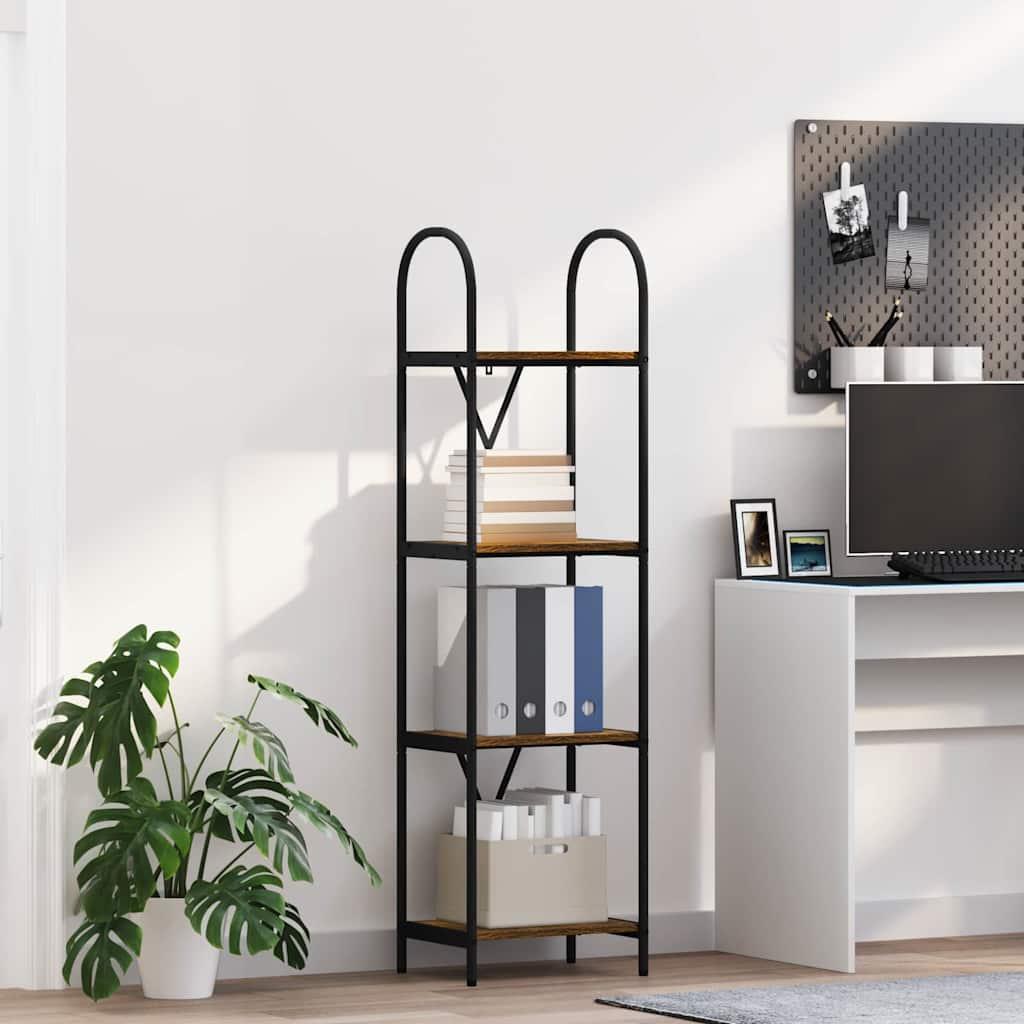 Bogreol Røget eg 40 x 30 x 146 cm Konstrueret træ billede