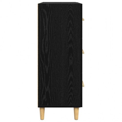Skænk med 3 skuffer i sort eg - 69,5 x 34 x 90 cm