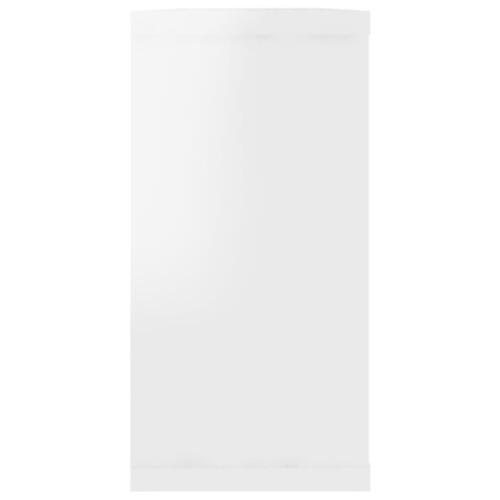 Væghylder 4 stk. 100x15x30 cm kubeform spånplade hvid højglans
