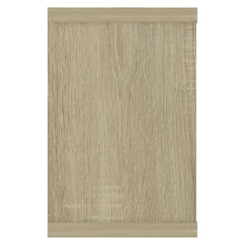 Væghylder 2stk. 60x15x23cm kubeformet konstrueret træ sonoma-eg