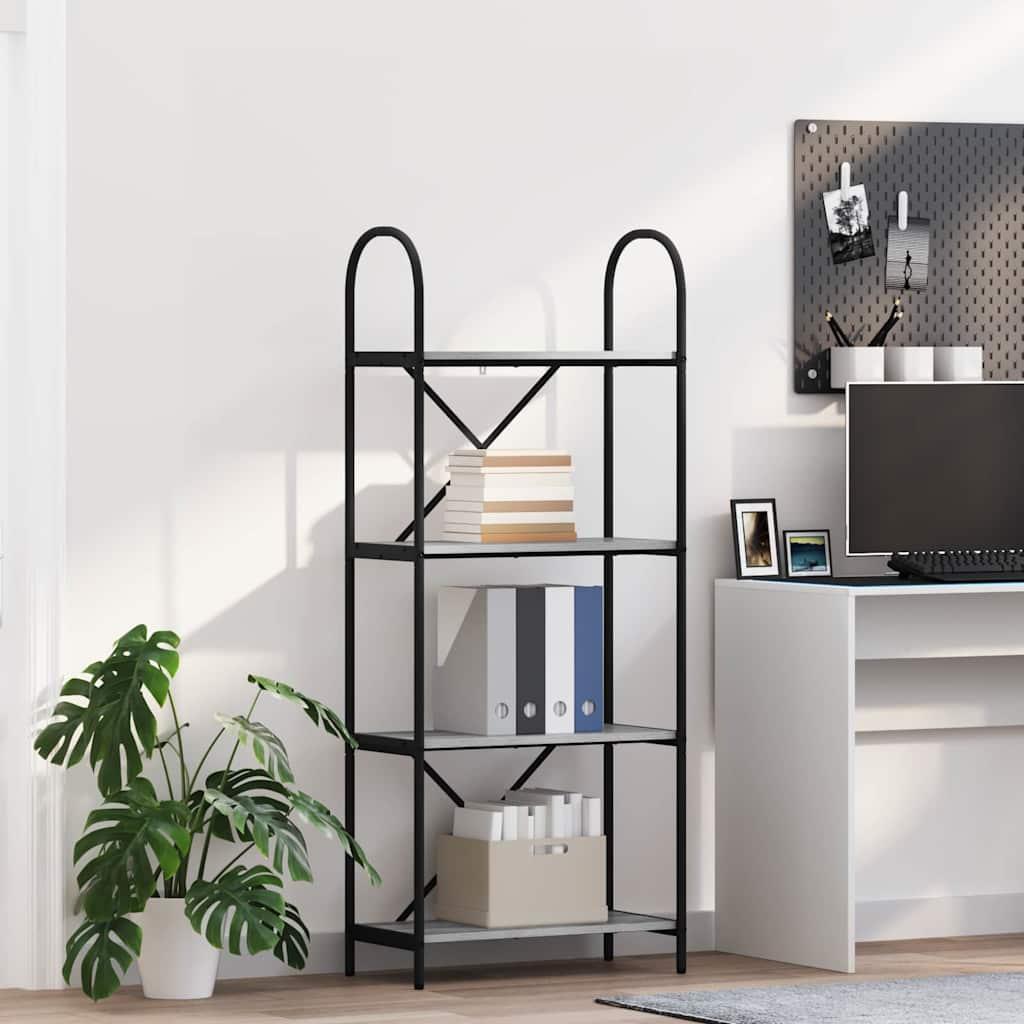 Bogreol Grå sonoma-eg 60 x 30 x 146 cm Konstrueret træ billede