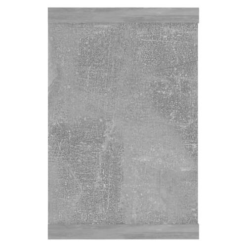 Væghylder 2 stk. 60x15x23cm kubeformet konstrueret træ betongrå