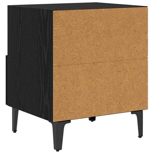 Sengebord 2 stk. sort eg 40 x 35 x 47,5 cm