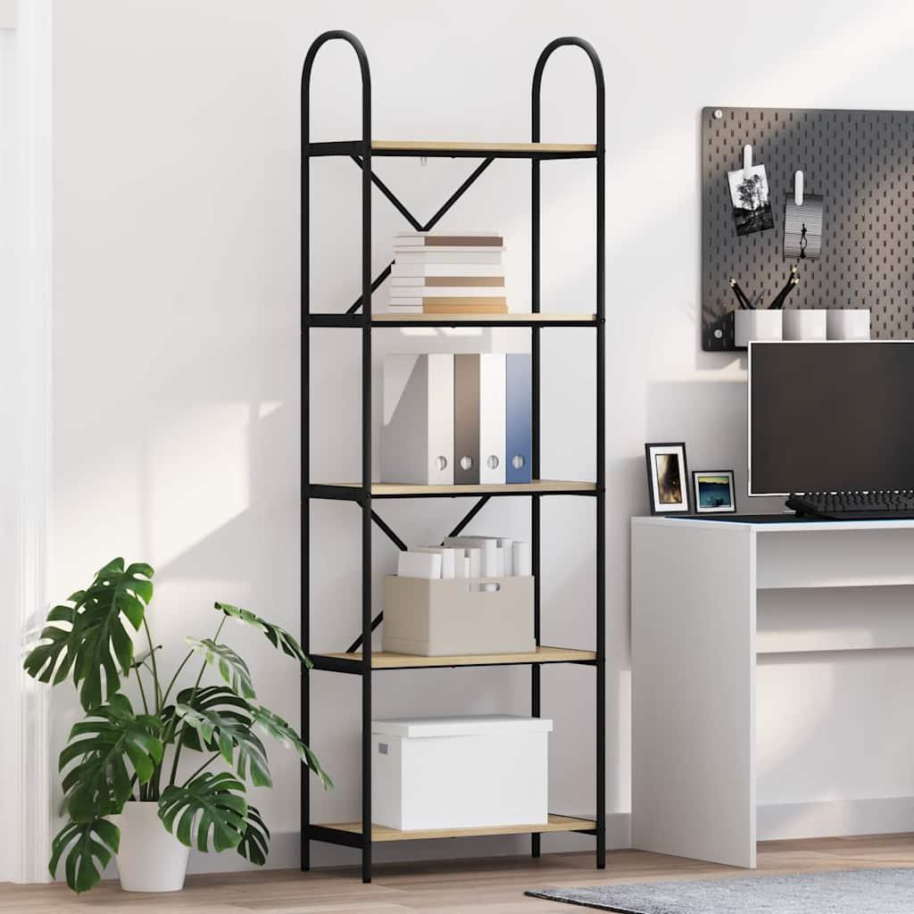 Bogreol Sonoma-eg 60 x 30 x 183 cm Konstrueret træ billede