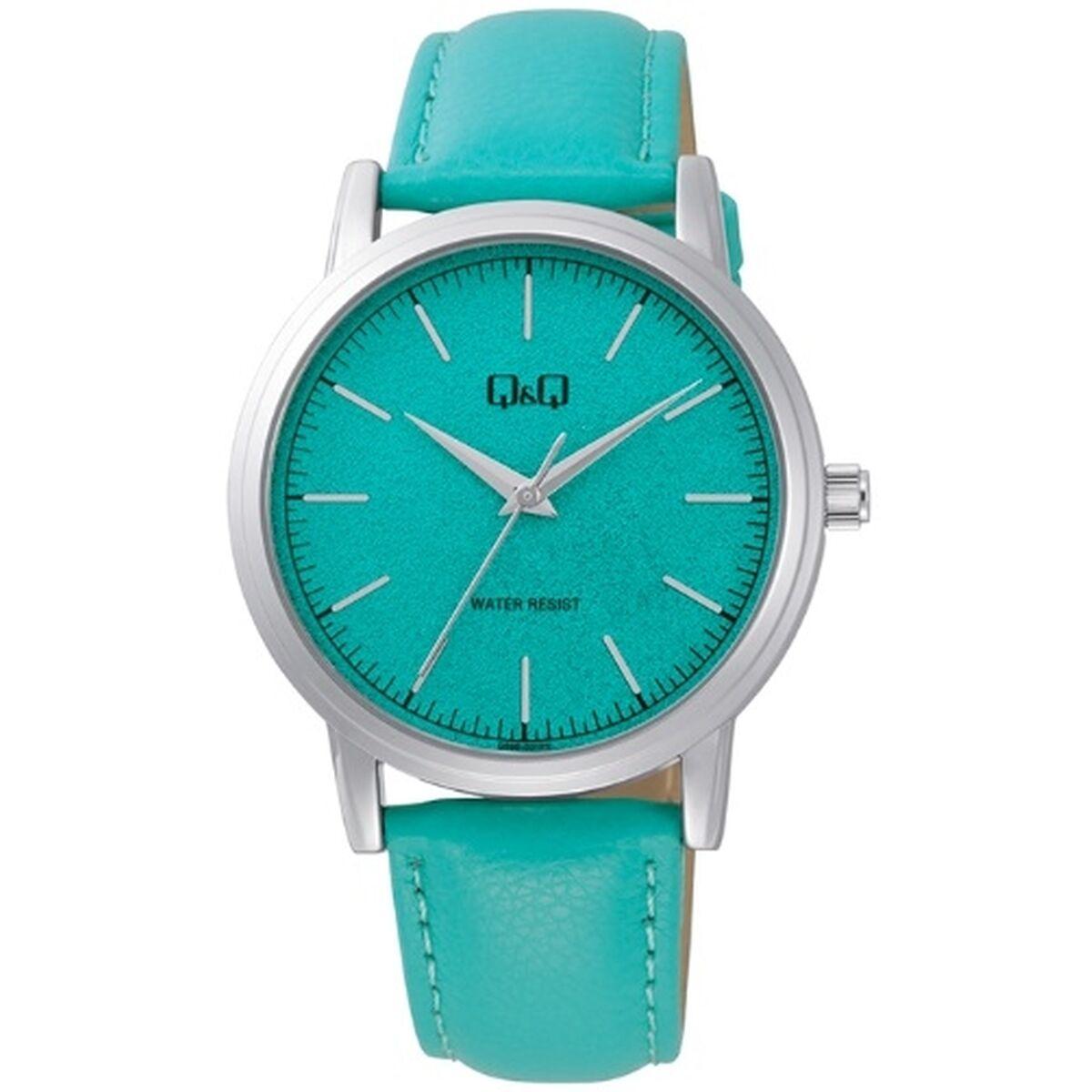 Dameur Q&Q - Q59B-001PY armbåndsur, Ø 40 mm, læderrem billede