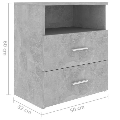 Sengeskab 50x32x60 cm betongrå