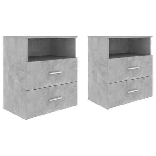 Sengeskabe 2 stk. 50x32x60cm betongrå