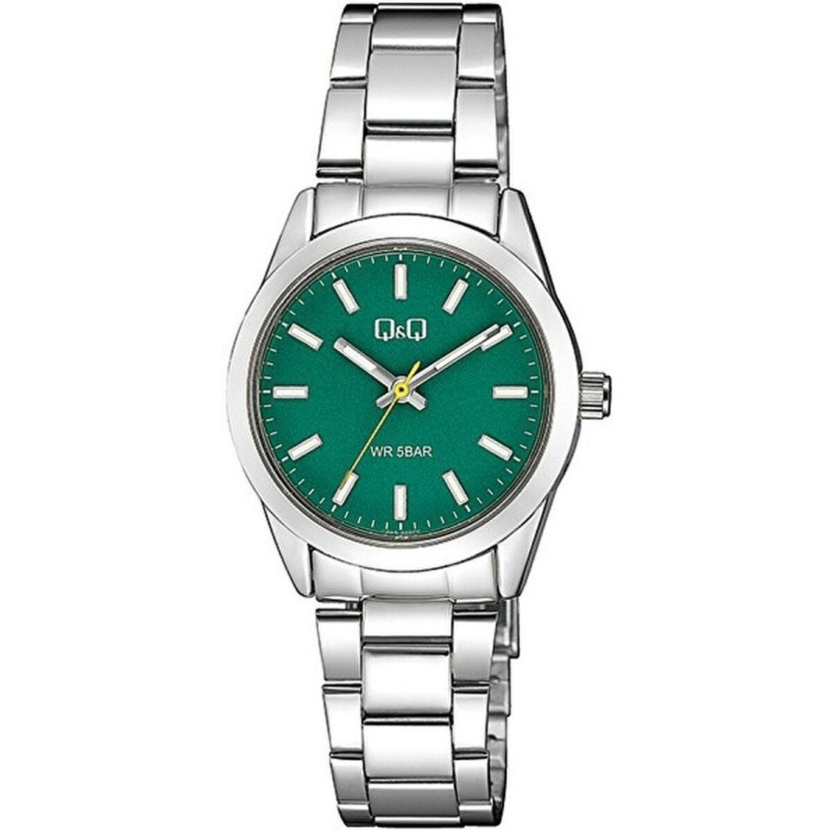 Dameur Q&Q Q82A-003PY armbåndsur Ø 30 mm - rustfrit stål, grønt skive billede