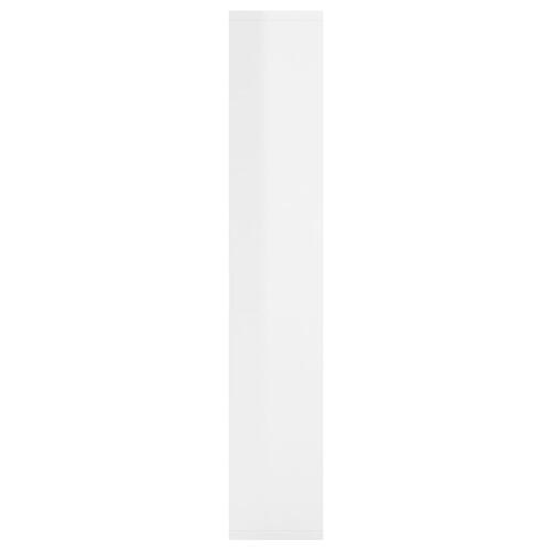 Væghylde 36x16x90 cm konstrueret træ hvid højglans