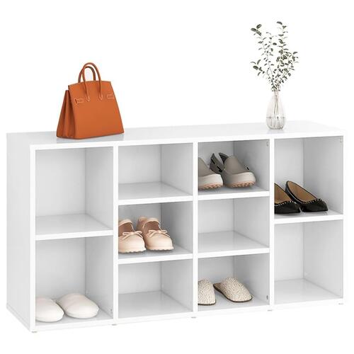 Skobænk 103x30x54,5 cm konstrueret træ hvid