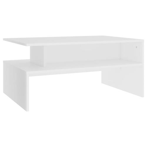 Sofabord 90x60x42,5 cm konstrueret træ hvid