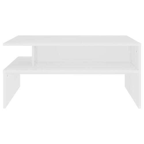 Sofabord 90x60x42,5 cm konstrueret træ hvid