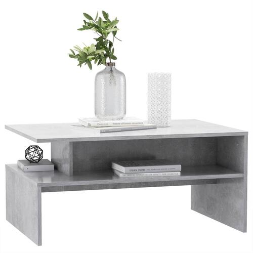 Sofabord 90x60x42,5 cm konstrueret træ betongrå