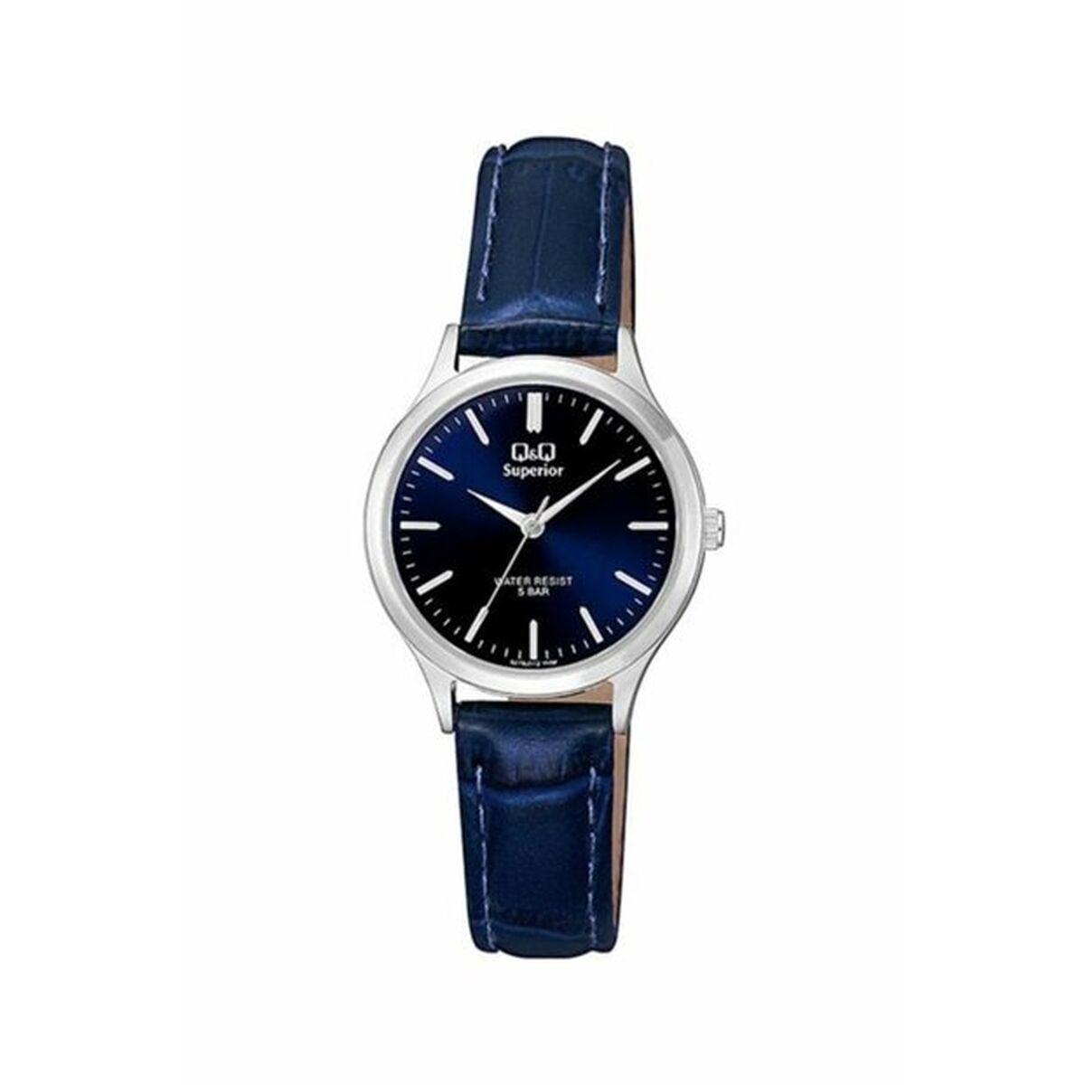 Dameur Q&Q S279J312Y 30 mm - læderrem, 5 atm billede