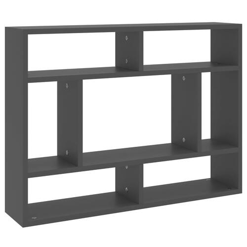 Vægreol 75x16x55 cm konstrueret træ grå