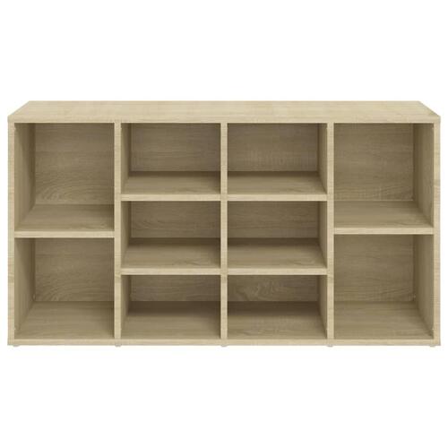 Skobænk 103x30x54,5 cm konstrueret træ sonoma-eg