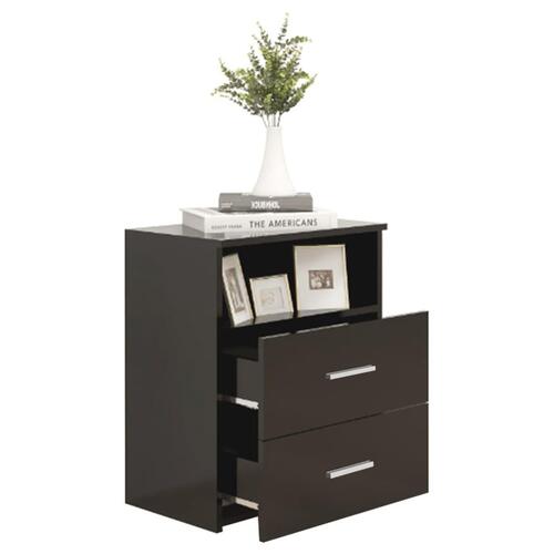 Sengeskabe 2 stk. 50x32x60 cm sort