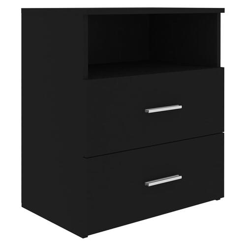Sengeskabe 2 stk. 50x32x60 cm sort
