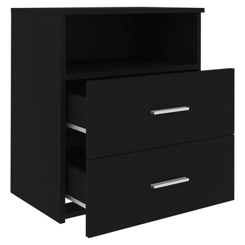 Sengeskabe 2 stk. 50x32x60 cm sort