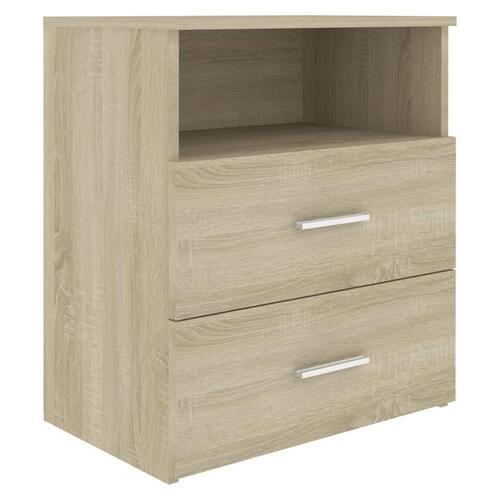 Sengeskabe 2 stk. 50x32x60 cm sonoma-eg