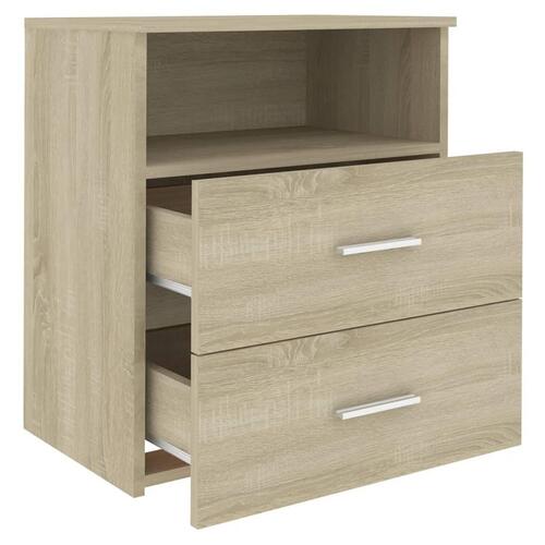 Sengeskabe 2 stk. 50x32x60 cm sonoma-eg