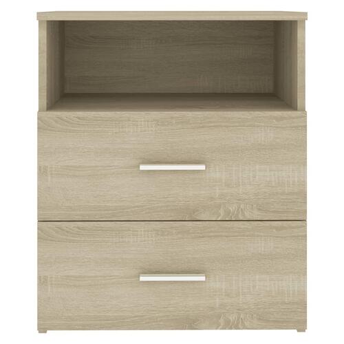 Sengeskabe 2 stk. 50x32x60 cm sonoma-eg