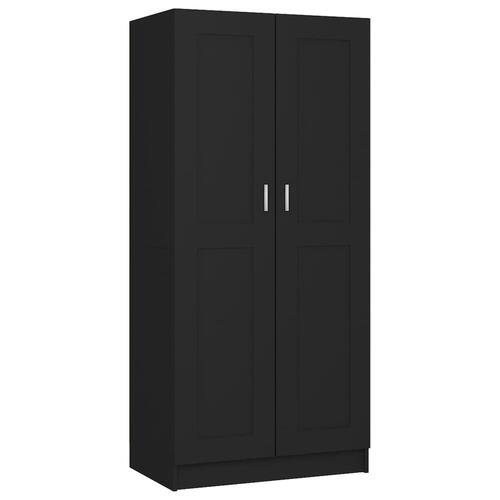 Klædeskab 82,5x51,5x180 cm konstrueret træ sort