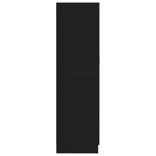 Klædeskab 82,5x51,5x180 cm konstrueret træ sort