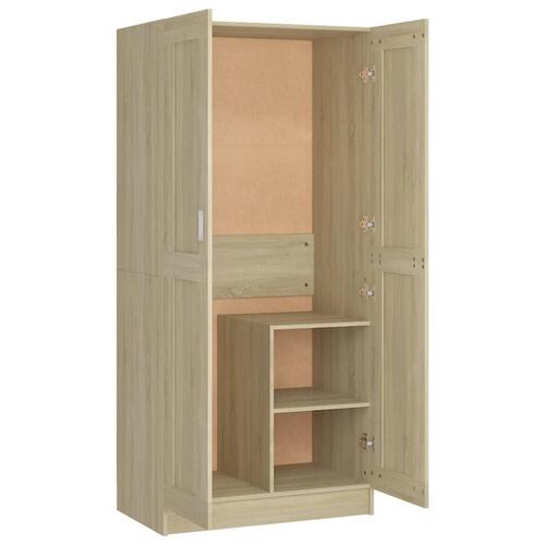 Klædeskab 82,5x51,5x180 cm konstrueret træ sonoma-eg