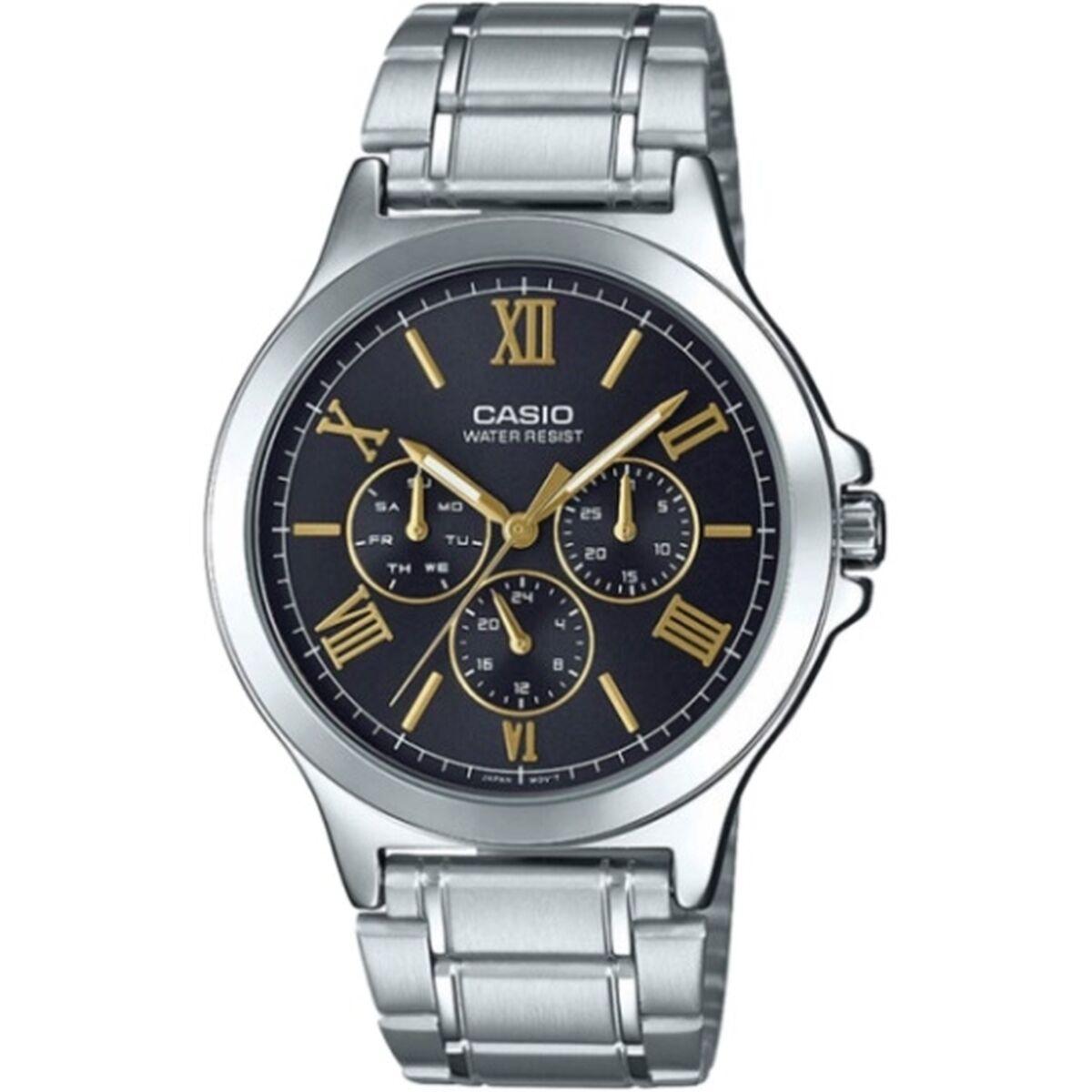 Herreur Casio COLLECTION - sort skive, sølvfarvet (Ø 41,5 mm) billede