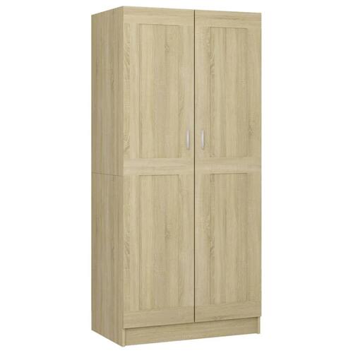 Klædeskab 82,5x51,5x180 cm konstrueret træ sonoma-eg