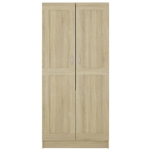 Klædeskab 82,5x51,5x180 cm konstrueret træ sonoma-eg
