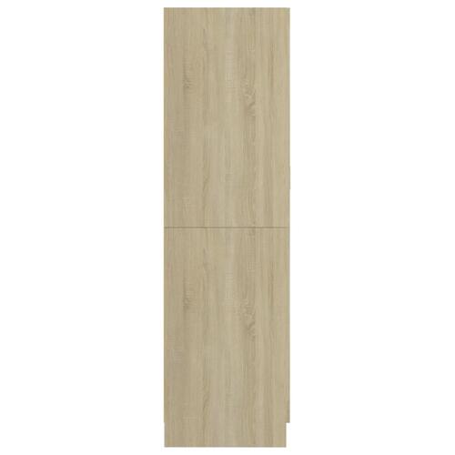 Klædeskab 82,5x51,5x180 cm konstrueret træ sonoma-eg