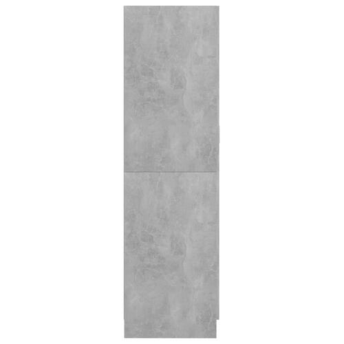 Klædeskab 82,5x51,5x180 cm konstrueret træ betongrå