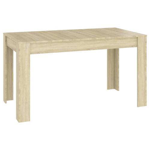 Spisebord 140x74,5x76 cm konstrueret træ sonoma-eg