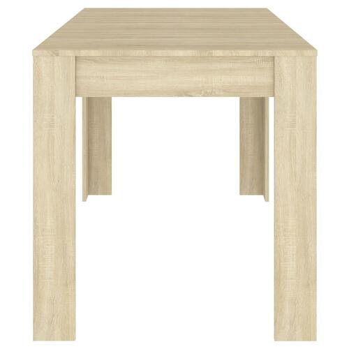 Spisebord 140x74,5x76 cm konstrueret træ sonoma-eg