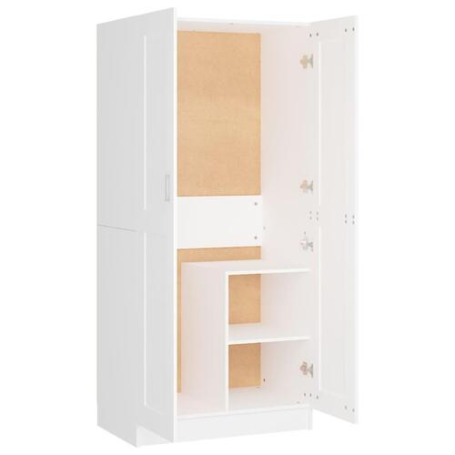 Klædeskab 82,5x51,5x180 cm konstrueret træ hvid