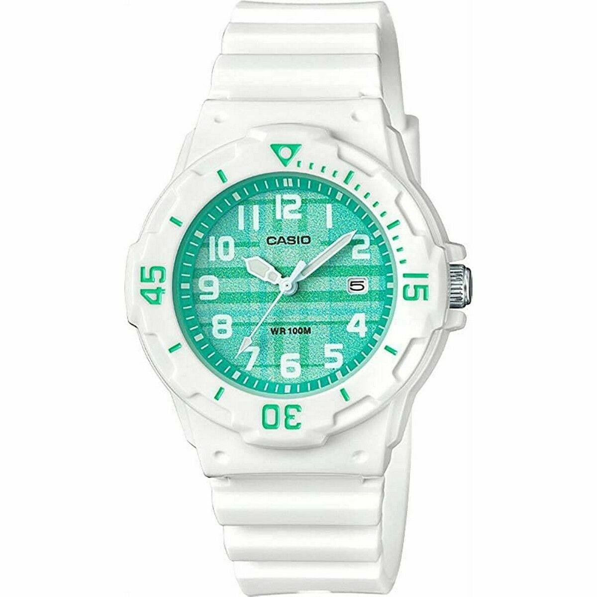 Dameur Casio Collection grøn/hvid 34 mm billede